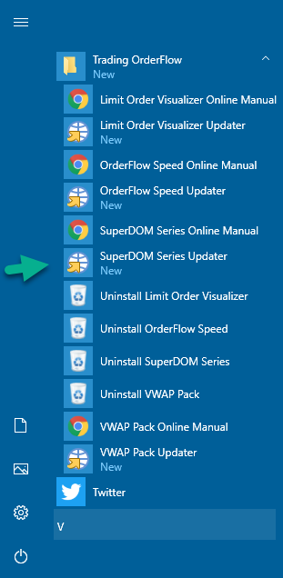 Updating NinjaTrader Add-on Start Menu